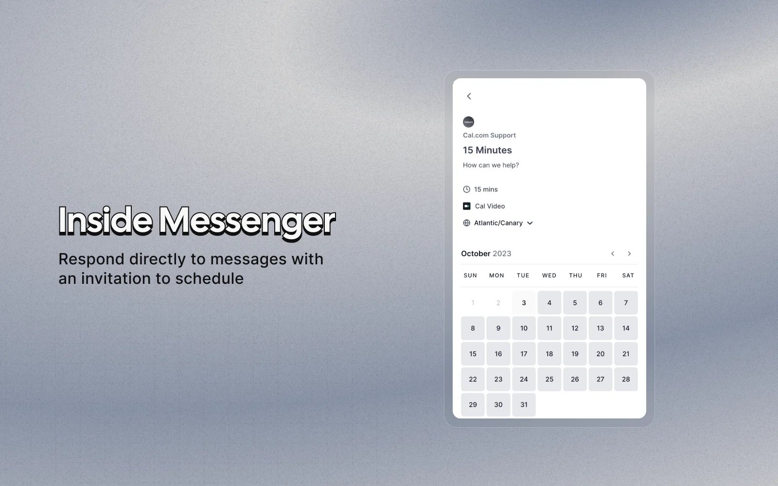 Screenshot of app Intercom